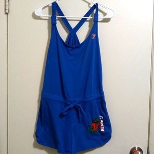 Florida Gators Football Orange & Blue Criss Cross Back Romper!